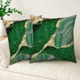 thumbnail image 5 of Green and Gold Marble Throw Pillow Covers 18x18 Set of 2,Modern Abstract Decorative Pillowcases for Sofa Couch Living Room, 5 of 6