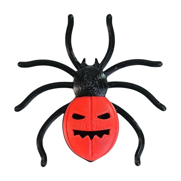 Halloween Decorations 3D Spider Refrigerator Magnet 2.4 Inch Black Red Spooky Face Fridge Decal for Halloween Kitchen Decor Fall Home Accessories