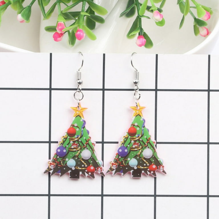 Acrylic christmas store earrings