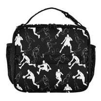 ALAZA Basketball Players Lunch Box Insulated Lunch Bag Cooler Tote with Shoulder Strap