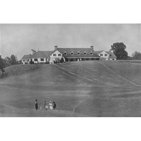 View of south front of clubhouse from the course, Oakland Golf Club, Bayside, New York, 1923 Print Wall