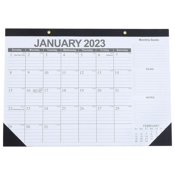 Miangastore Calendrier Mural de Vacances 2023 Calendrier de Prise de Notes (Blanc)