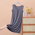 thumbnail image 2 of Shadoumai Womens Summer Nightgowns Sleeveless Plus Size Crew Neck Chemise Nightgown Long Soft Nightwear Loose Nightshirts, 2 of 5