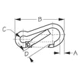 thumbnail image 3 of Sea Dog  1510601; Snap Hook Stainless Steel 2-3/8In, 3 of 3