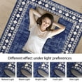thumbnail image 6 of Shininglove Large Modern Bordered Area Rugs 9x12ft for Living Room, Machine Washable Low Pile Carpet with TPR Non-Slip Backing for Nursery Room Playroom(Navy), 6 of 7