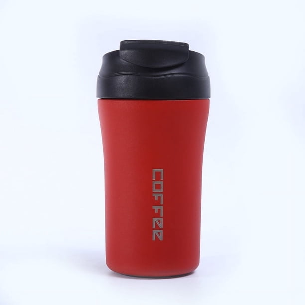 Termo creativo de doble capa de acero inoxidable 304, taza de café fría con aislamiento comercial, taza doble para beber con pajita