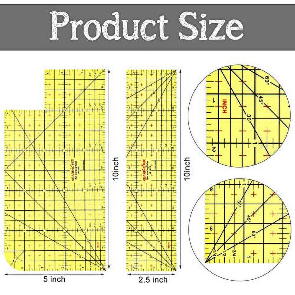 2 Pieces 2021 New Inches Hot Hem Sewing Ruler Hot Iron Ruler Hot Hemmer  Pressing Tool Heat Resistant Ruler Sewing DIY Tools Measuring Quilting  Press Handmade for Electric Iron Home Clothing Making() 