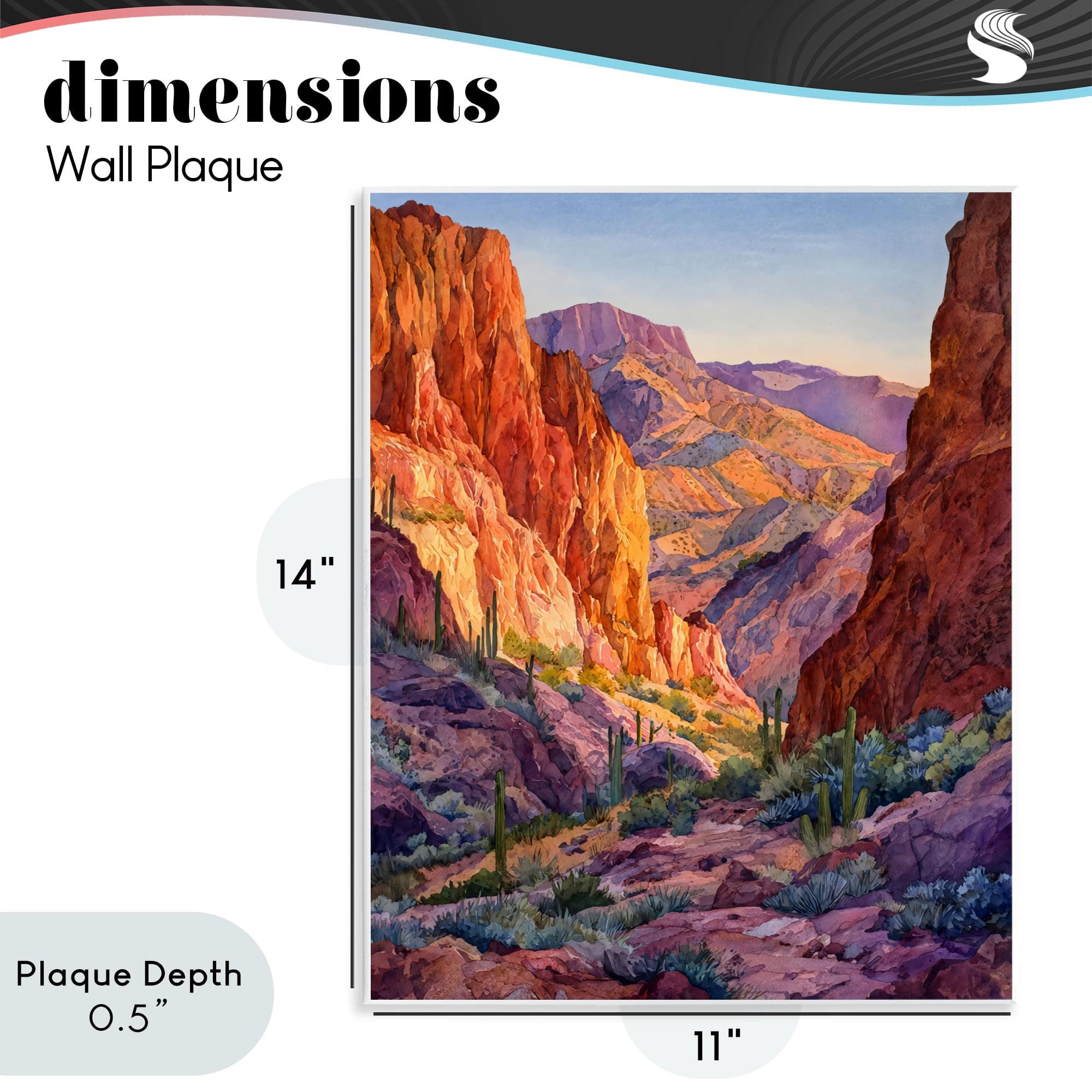 Stupell Industries Western Colors Canyon Wall Plaque Art, design by Franklyn Gregory