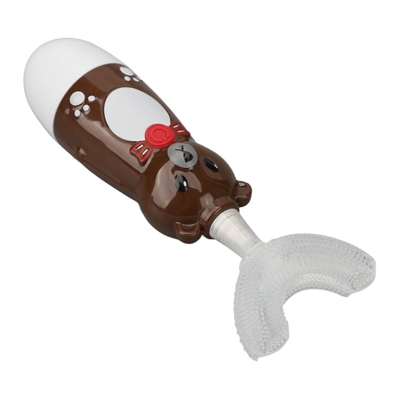 Cepillo De Dientes Inteligente Para Niños, Cepillo De Dientes Sónico De Silicona, Recargable, Lindo Oso, Impermeable, Automático Con 3 Cabezales De Cepillo Para Viajes Para