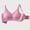 Pink(New), variant on PNTUTB Plus-Size Backless Bra for Women Solid-Color Four-Row Back Clasp Bra Wire-Free Pushing-Up Breathable Bra Adjustable-Strap Everyday Bras