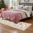 thumbnail image 3 of Lahome Christmas Runner Rug 2x8 Beige Rug Runners for Hallways Non Slip,Washable Kitchen Bathroom Runner Rug,Soft Christmas Tree Santa Claus Carpet Runner for Entryway Holiday Decor(2'x8',Beige), 3 of 9