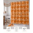 thumbnail image 7 of Thanksgiving Shower Curtain Set ，Waterproof Fabric Shower Curtains Fall Line Pumpkin Shower Curtains for Bathroom,Bathroom Decor 54x"78", 7 of 7