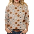 thumbnail image 6 of Halloween Sweaters for Women Fashion Graphic Print Long Sleeve Knit Pullover Tops Everyday Casual Look, 6 of 6