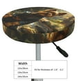 thumbnail image 4 of Round Bar Stool Seat Covers, Forest Creek Cute Dog Elastic Round Chair Cover Stool Seat Slipcover Bar Stool Cushions Round Pad for 12-14 inch, 4 of 7