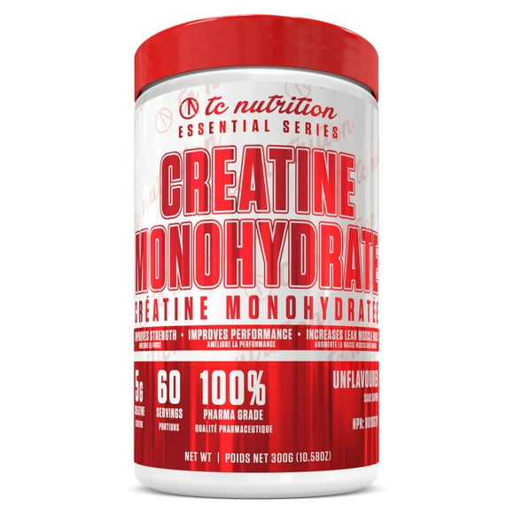 TC Nutrition Creatine Monohydrate Powder 60 servings - 5g Pure Creatine Powder for Increased Strength, Muscle Growth, & Improved Endurance - Post Workout Muscle Builder For Men & Women, Unflavoured