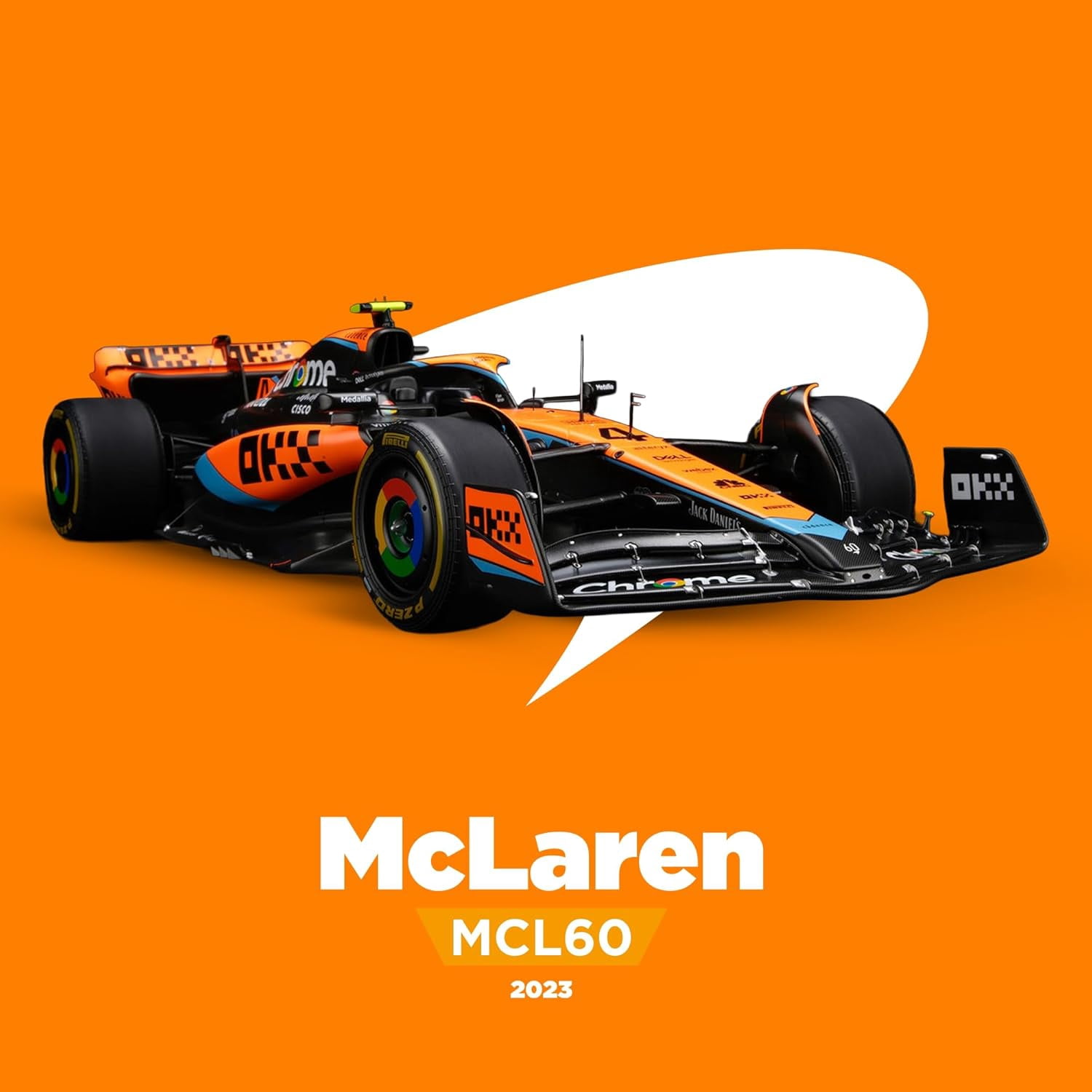Formula 1 MCL60 Model kit - 1:18 Scale Racing F1 MCL60 Model Inspired by Lando Norris & Oscar Piastri l Building kit, Collectible diecast, 140 Pieces