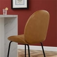 thumbnail image 6 of Modway Scoop 25.5" Modern Faux Leather & Metal Counter Stool in Black/Tan, 6 of 6
