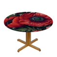 thumbnail image 3 of HAOXIT Round Tablecloth, Large Flower Florets Design, Round Table Cover for Dining Kitchen, 3 of 8