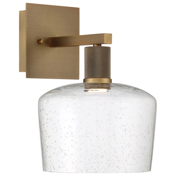 63144LEDD-ABB/SDG-Access Lighting-Port Nine - 9W 1 LED Wall Sconce In Transitional Style-12 Inches Tall and 9 Inches Wide-Antique Brushed Brass