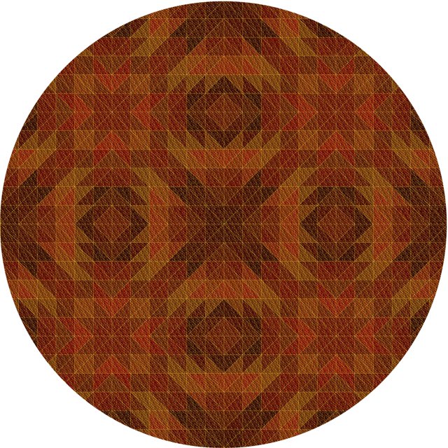 Ahgly Company Tapis Rond Lavable en Machine Intérieur Transitionnel Acajou Brun, 8 Pieds Rond