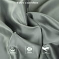 thumbnail image 2 of Ntbay 2 Pack Satin Queen Breathable Pillowcases for Hair and Skin, Ultra Soft and Smooth Pillow Cases Set with Hidden Zipper, 20" x 30", Dark Gray, 2 of 5