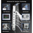 thumbnail image 2 of Stainless Steel LED Shower Panel Tower Rain&Waterfall Massage Body Jets System, 2 of 13