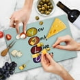 thumbnail image 4 of YOLO Cutting Board, Acronym Design with Colorful Circles You Only Live Once Lettering Geometric Pattern, Decorative Tempered Glass Cutting and Serving Board, Large Size, Multicolor, by Ambesonne, 4 of 5