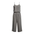 thumbnail image 5 of Women's Soft Cotton Jersey Knit Loungewear Set, Loose Relaxed Fit with Elastic Waistband, Lightweight Breathable Two Piece Matching Top and Shorts, Casual Summer Outfit | TruHer,Gray M, 5 of 7