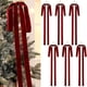 thumbnail image 5 of Injueey 6 coronas de terciopelo de estilo rústico, con lazo, ideales para decorar el árbol de Navidad. Dimensiones: 2,5 cm/40 x 60 cm. Kits de decoración para fiestas verde oscuro, 5 of 6