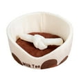 thumbnail image 5 of Soft Plush Cat Bed Puppy Kennel Non Slip Removable and Washable Winter Warm Nest Comfortable Cat Sleeping Pad Round Pet Bed for Indoor Cats, 5 of 9