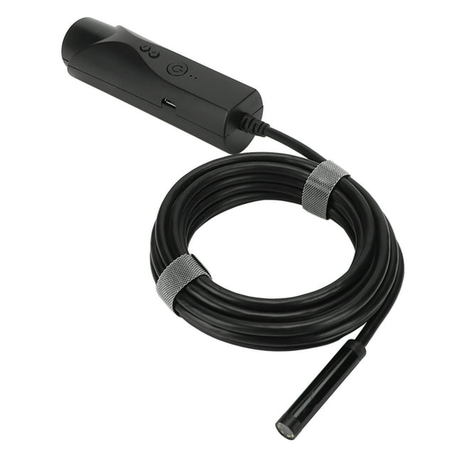 Endoscope 8mm, Caméra d'Inspection WiFi Étanche IP67 avec Résolution 1080P pour, pour IOS, Câble Semi-Rigide, Détection de Carbone de Moteur de Réparation Automobile