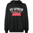 thumbnail image 2 of OXI Hoodie Sweatshirt - My Opinion Offended You, Basic Casual Hoodie for Men's and Women Fleece Hoodie Long Sleeve - Dark Heather 2X-Large, 2 of 3