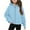 Z2-Light Blue-kids hoodies sweatshirt sales, variant on MKOSPLRT Girls Half Zip Hoodie Zip Up Pullover Sweatshirt 5-14Y Long Sleeve Solid Crop Hoodie with Thumb Hole Pocket for Fall Winter