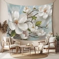 thumbnail image 2 of Vintage Flowers Tapestry for Bedroom Wall Hanging Tapestry, White Country Lily Floral Plant Branch Ceiling Backdrop Tapestries Poster Blanket Wall Decor for Teens Room Living Room Dorm 39" x 59", 2 of 8