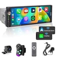 thumbnail image 1 of Alondy Single Din Car Touchscreen Radio (6.9-inch) Compatible with [Wireless] Apple CarPlay Android Auto Car Stereo Bluetooth USB (2.1A Type-C Fast Charge) Backup Camera RCA, 1 of 8