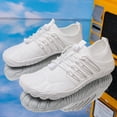 thumbnail image 6 of ChiVerve Hiking Barefoot Shoes for Women Men Breathable & Non-Slip Athletic Footwear Wide Toe Water Shoes, Designed for Walking & Running & Swimming | White, 4 Men, 6 of 6
