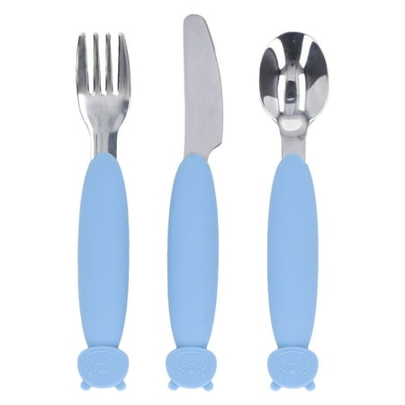 

Baby Utensils Set Stainless Steel Ergonomic 3Pcs Baby Fork And Spoon Knife Set For Baby