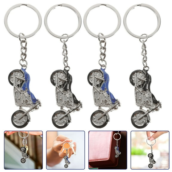 WHAMVOX  4 Pcs Cute Keychains for Car Keys Motorcycle Tag Charms Man