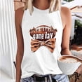 thumbnail image 2 of DeHolifer Womens Tank Tops Game Day Casual Printed Lightweight Loose Summer Crewneck Sleeveless Vest Tops White XL, 2 of 5