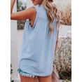 thumbnail image 4 of Women Sleeveless Blouse Ruffles Button V Neck Vest Casual Tops, 4 of 8