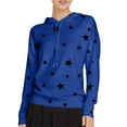 thumbnail image 2 of Blue Hoodies for Women Hoodie Star Print Loose Fit Sweatshirt Flexible Cozy Practical Trendy Fall Tops for Women 2025, 2 of 6