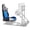 Black+Blue + Iron + PVC, variant on YINGYUE Reclinable PVC Bucket Racing Simulator Seat, Adjustable Lock Slide PU Leather Iron Gaming Chair Compatible with Fanatec Thrustmaster Logitech Moza for PS5 PS4 Xbox PC, Red Black