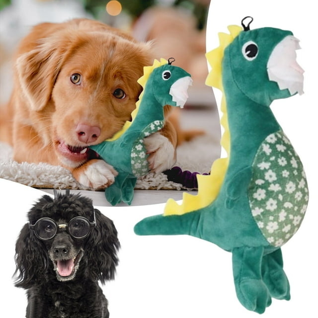 Squeaky Chew Toy for Medium & Large Breeds Enticing Tug and Boredom Durable Enamel-Soft Cleaning Teeth Chewer