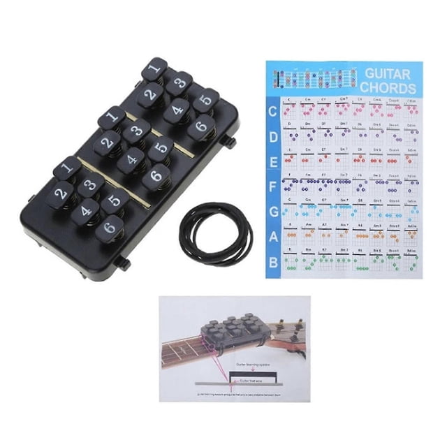 Folk Guitar Chords Practice Assist Tool Light weight Guitar Chord Trainer Chord Learning System Easy Installation