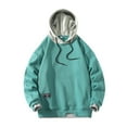 thumbnail image 2 of SRZYMJ Casual Men's Hoodie Men's Casual Plus Size Pullover Hoodie with Front Pockets for Travel and Outdoor Activities in Cool, 2 of 3