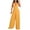 Yellow, variant on Fengqque Jumpers for Women with Overalls Casual Jumpsuits Plus Size Summer Cold Shoulder Jumpsuit Solid Suspender Jumpsuits Wide Leg Pant