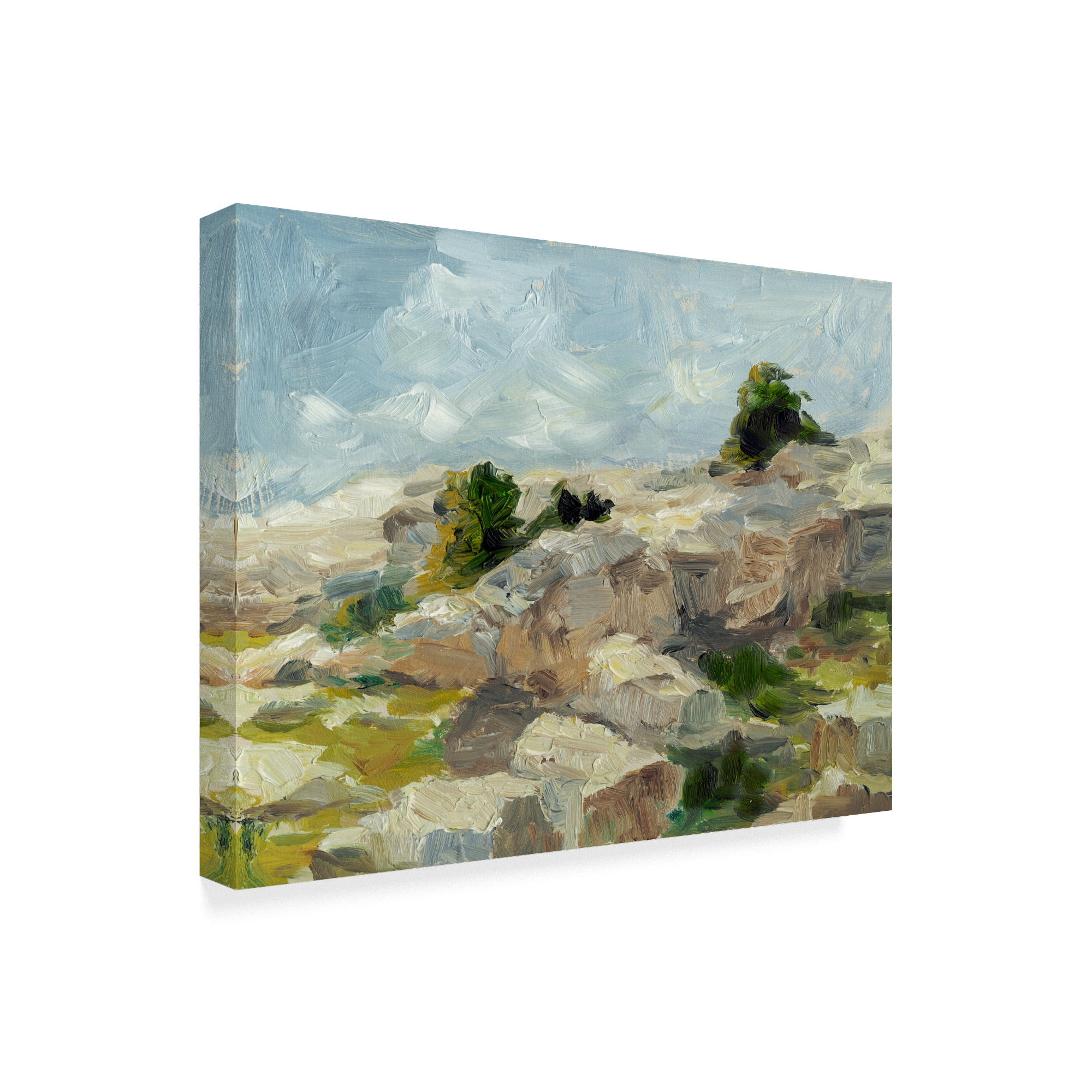 Trademark Fine Art 'Impasto Mountainside I' Canvas Art by Ethan Harper