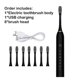 thumbnail image 3 of Cepillo de dientes eléctrico sónico para adultos, ultrasónico, automático, recargable por USB, IPX7, resistente al agua, cabezal de cepillo de dientes reemplazable, 3 of 5