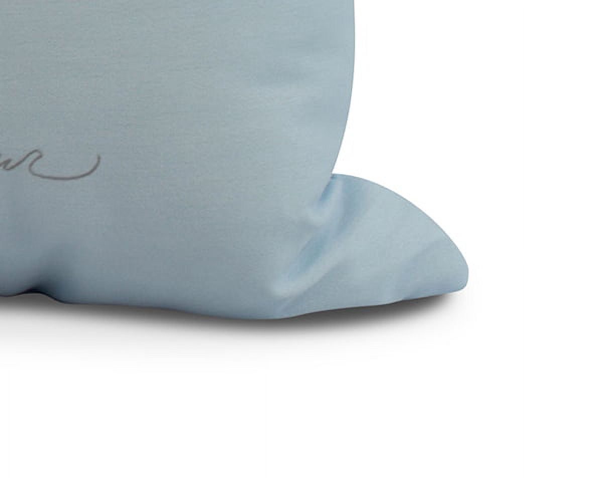 Simply Daisy, 18" x 18" Martini Glass Happy Hour , Geometric Print Outdoor Pillow, Pale Blue