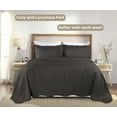 thumbnail image 5 of Superior 3 Piece Aspen Cotton Blend Charcoal Bedspread Set, King, 5 of 9
